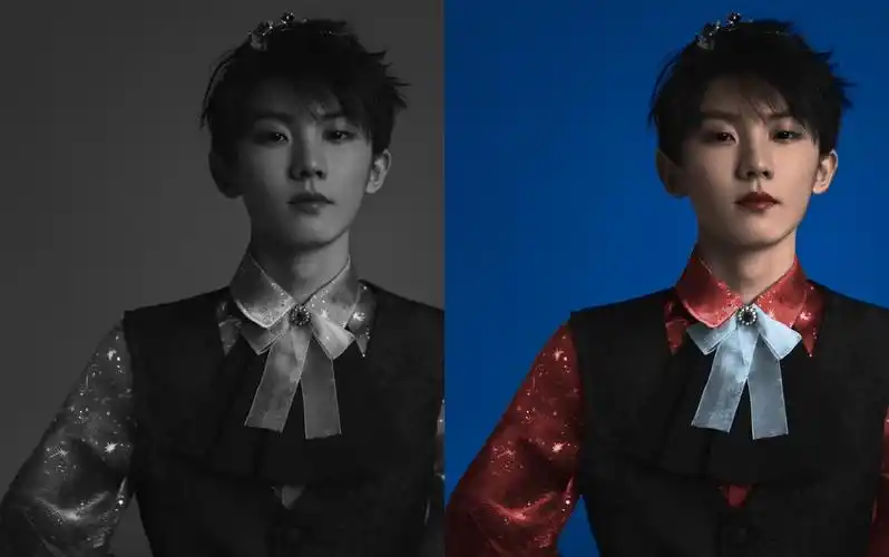 【饭圈技能】tnt马嘉祺|黑白照上色过程