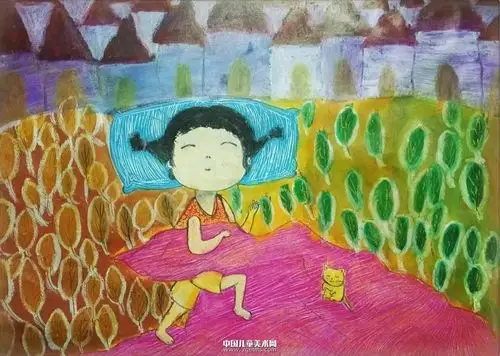 69 分享号 69 作品分享 69 《梦》 本帖最后由 小新点评儿童画