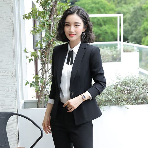 正装职业装女套装高档职场面试装长袖西装女士韩版正装工作服西服