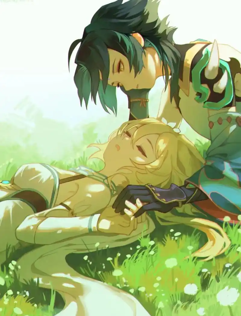 #荧魈 #魈荧 #图片来自网络 #原神 # - 抖音