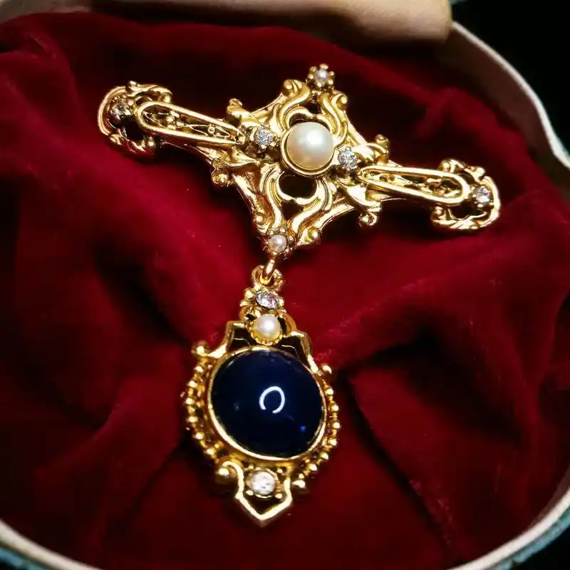 vintage维多利亚宫廷风复古胸针
