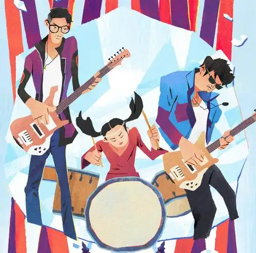 乐队夏天——乐队海报插画