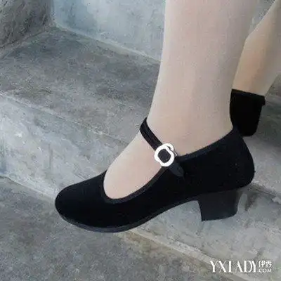 高跟方口一带女布鞋黔城系列超级高跟女士方口布鞋