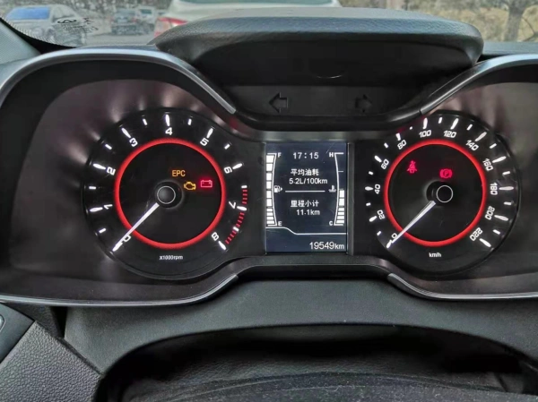 作者汽车的仪表盘