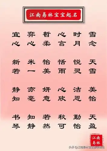 新生儿取名精选菜根谭中的女孩名字简单大方又洋气