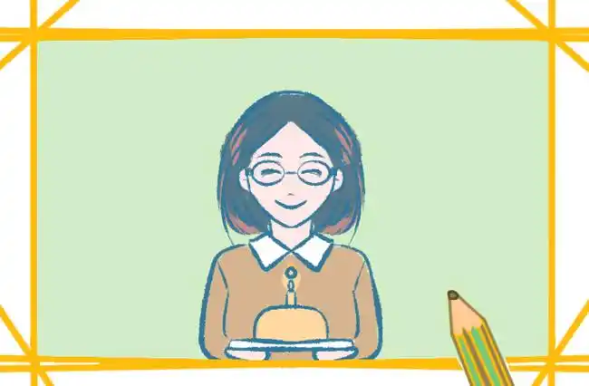 漂亮的班主任简笔画怎么画