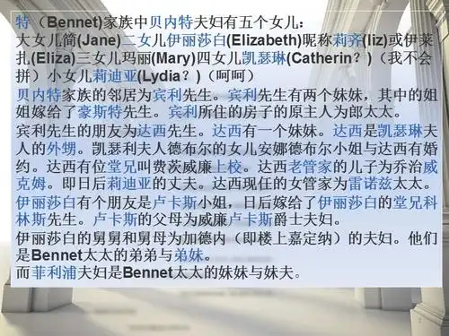 傲慢与偏见人物关系ppt课件