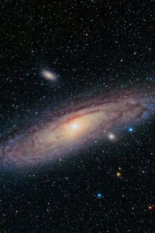 仙女座星系,宇宙,星星,黑色背景 4k