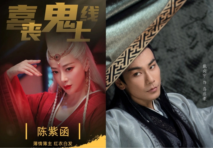 陈紫函在《山河令》中饰演喜丧鬼罗浮梦,剧中她挑战了白发古装造型,给