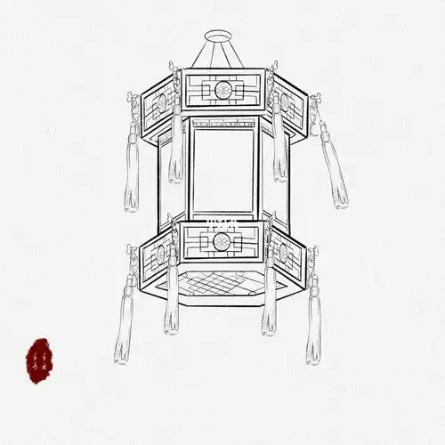 宫灯2来自昔伶舟小姐姐的教程(画的不好)#练习画画