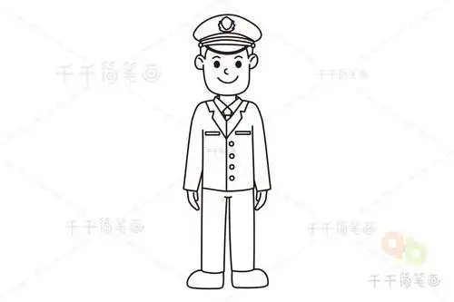 警察怎么画简笔画警察怎么画简笔画图片
