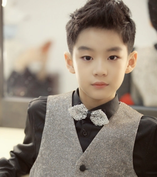 又一星二代因颜值上热搜10岁已是小帅哥头发梳成大人模样