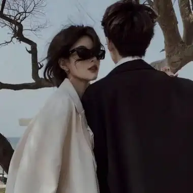 高清超甜的qq情头左男右女真人图片,情侣头像图片