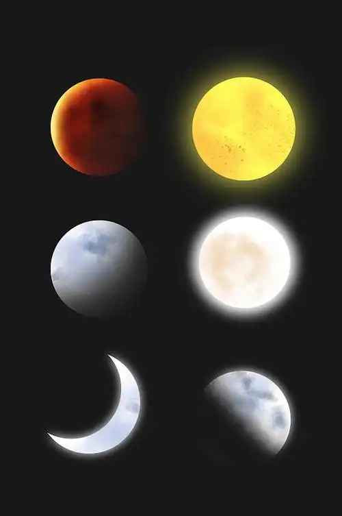 日月星辰仿真月亮