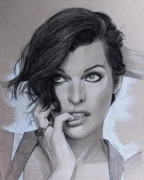 justinmaas名人肖像素描画