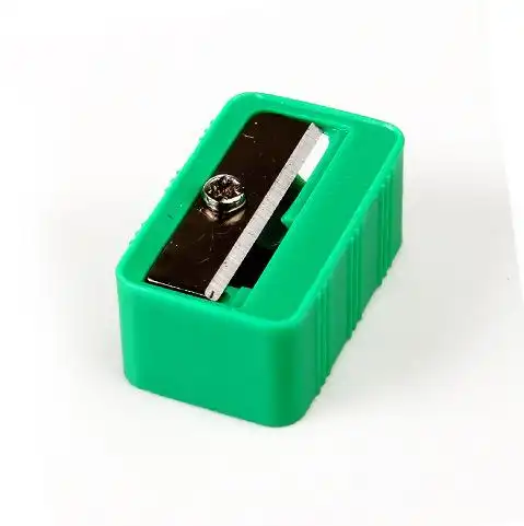 厂家直销迷你长方形转笔刀削笔器铅笔刨卷笔刀塑料桶装小号