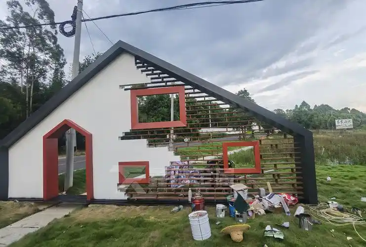 大型户外金属景墙