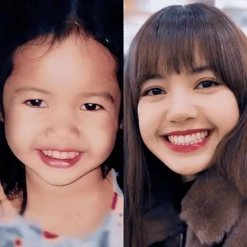 lisa的五官很大,我们可以看到小时候五官占比应该更大的.