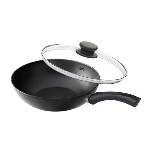 fissler 菲仕乐 德国进口 艾克28cm中式不粘煎炒锅 菲仕乐28cm玻璃盖