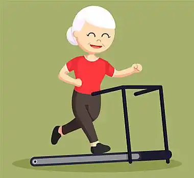 老人跑步机图片