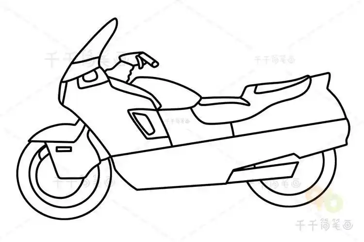 机车摩托简笔画教程