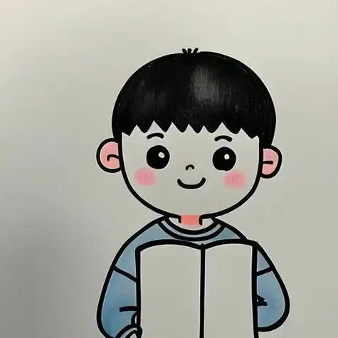 小男孩简笔画可爱 帅气