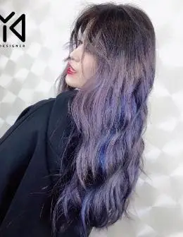 挑染头发图片大全女 个性挑染让你美到没朋友星空渐变色头发图片 迷幻