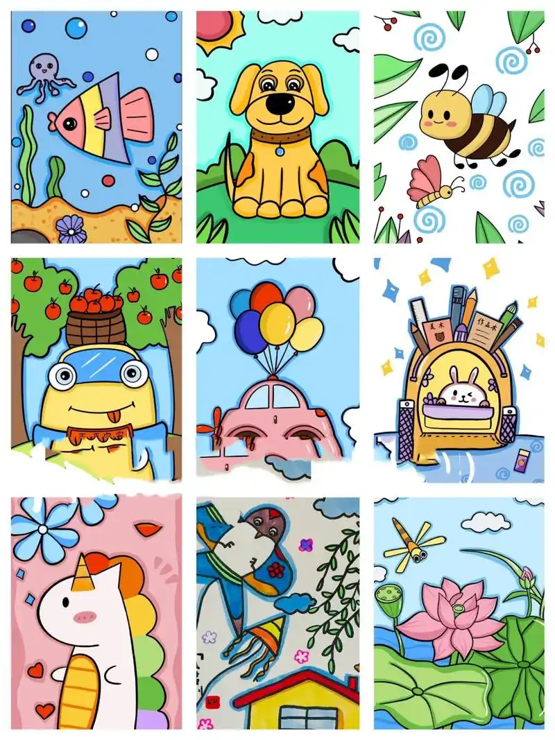 儿童画合集6 简单好看儿童画 适合4～12岁宝贝