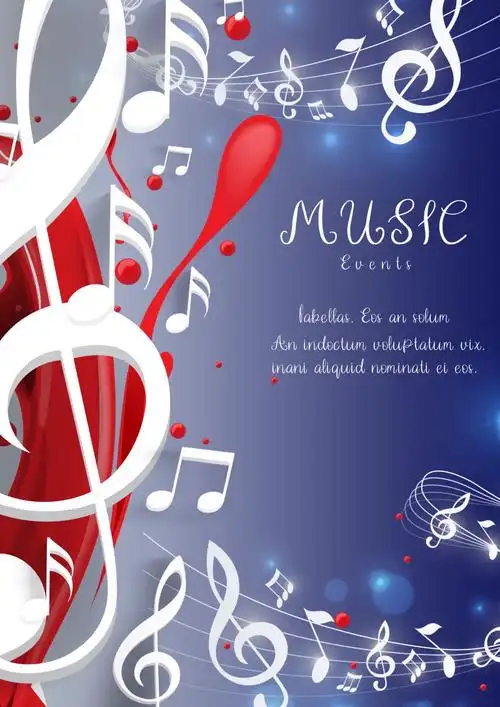 15款音符音乐乐器教育宣传海报psd分层模板