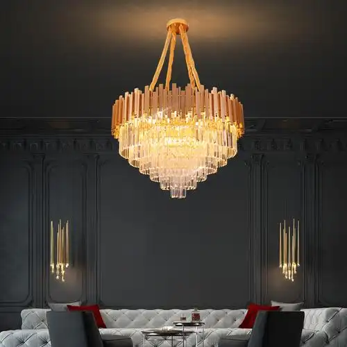 雷士照明轻奢后现代水晶吊灯2020新款客厅灯大气优雅客房大灯餐厅