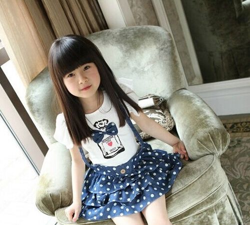 假发112岁新款长发长直发齐刘海短发梨花小孩子日常整顶假发