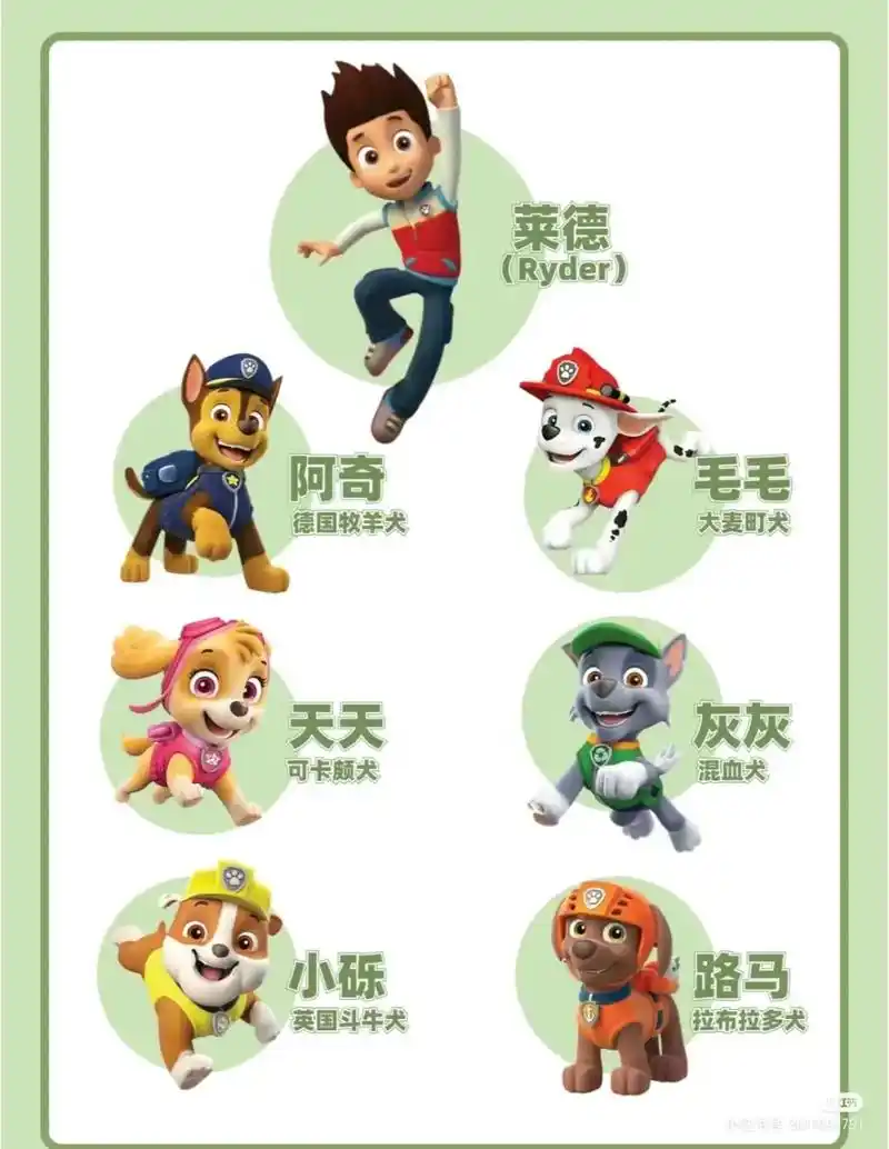 汪汪队人物介绍 - 抖音