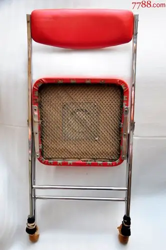 九十年代金属钢管折叠软椅子一对【怀旧情怀场景布局】笨重