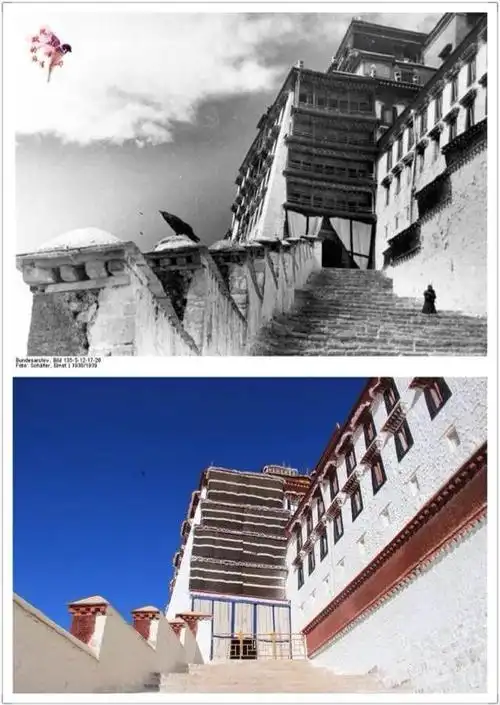 1939年德国人拍摄的布达拉宫东侧台阶. 回到北京的家