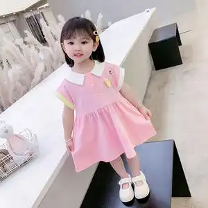 女宝宝连衣裙夏季学院风婴儿童可爱3女孩小裙子短袖1-5岁女童夏装