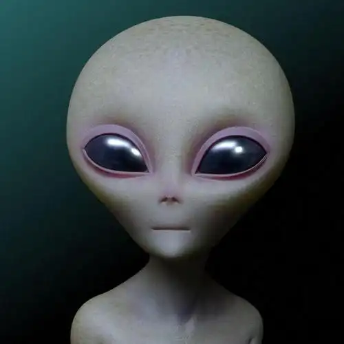 漂亮的蓝眼外星人图片-蓝色眼镜的漂亮外星人素材-高清图片-摄影照片