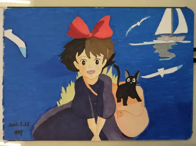 马克笔手绘宫崎骏动漫截图临摹