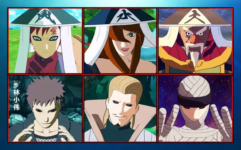 【4k60帧】第四次忍界大战:历代五影!