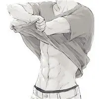 好看动漫头像帅气男生腹肌图片