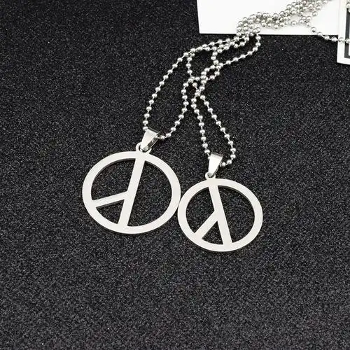 gd权志龙同款项链反战标志潮人街头嘻哈项链朋克韩版百搭钛钢项链