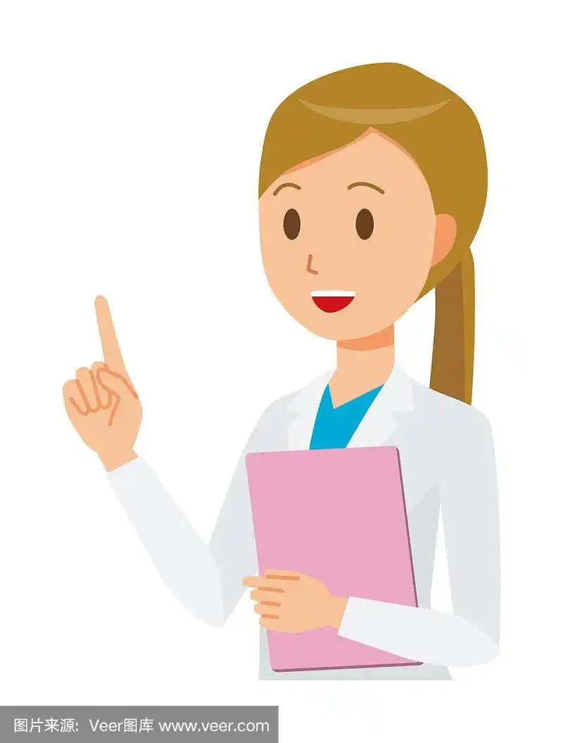 一个穿白大褂的女医生用一个锉刀指着一个锉刀