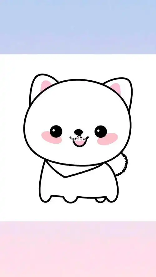 笔画儿童小狗哈士奇简笔画画法萌萌的卡通小狗幼儿彩色简笔画步骤动物