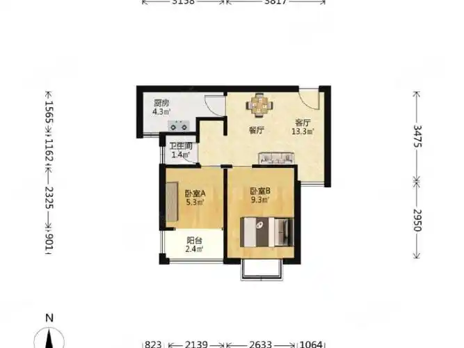 八里湖市政府旁怡庐苑精装两房汽车工业园南山公园附近