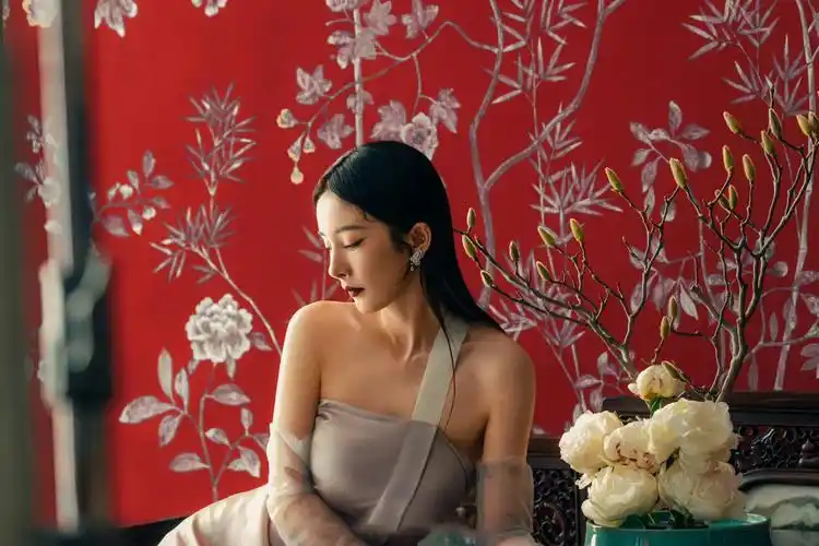 杨幂时尚芭莎二月刊封面大片神秘优雅的摩登女郎