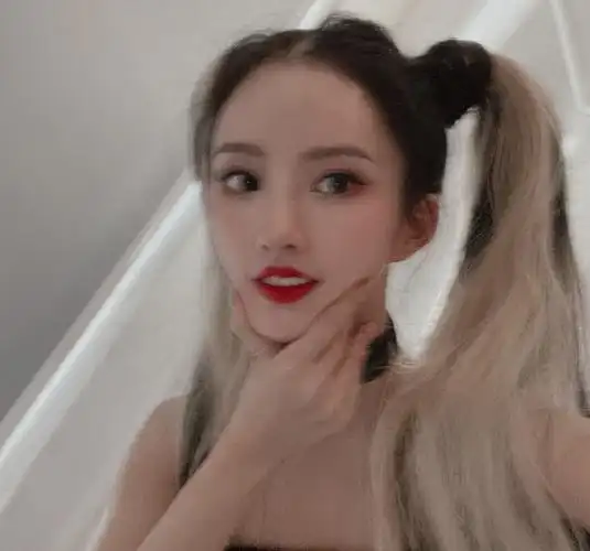 刘些宁晒双马尾自拍照