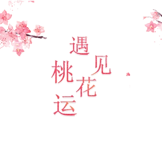 遇见桃花运字体设计