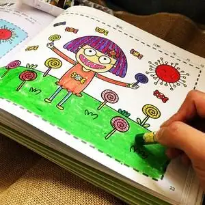 儿童画画书涂色本绘画7-8岁图片