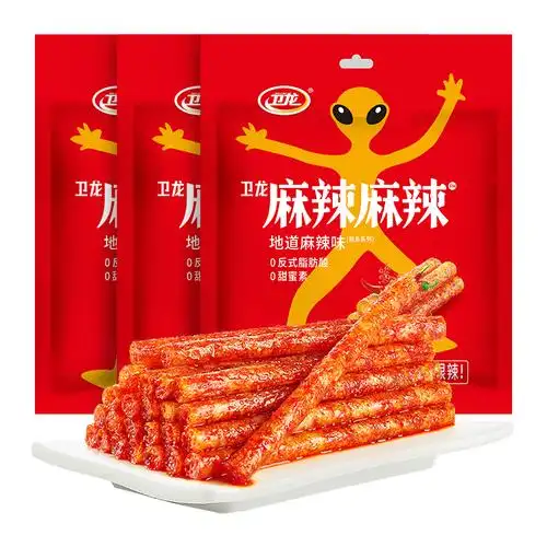 卫龙大面筋麻辣很麻很辣口味辣条 券后9.9元包邮