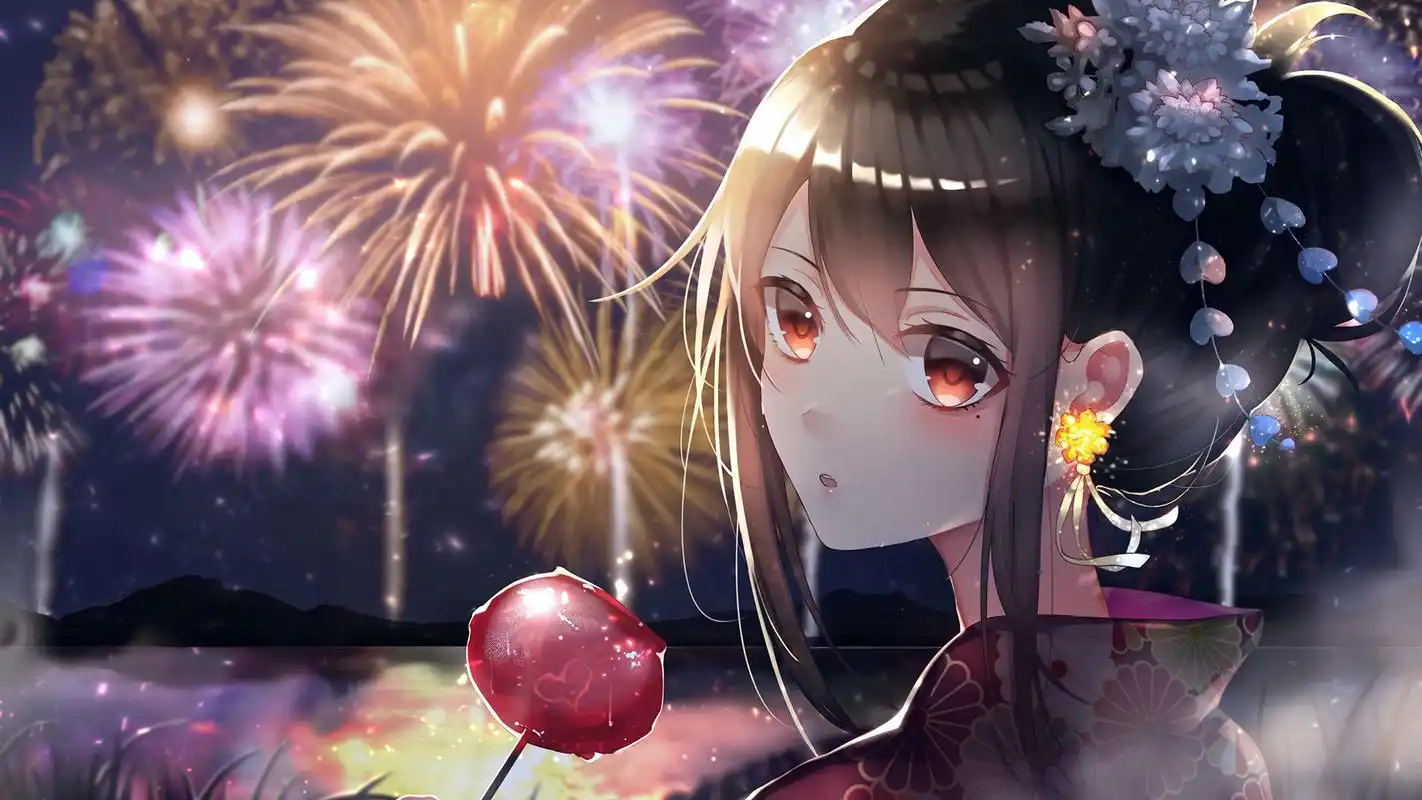 唯美动漫美女插画桌面壁纸_卡通动漫_壁纸下载_美桌网