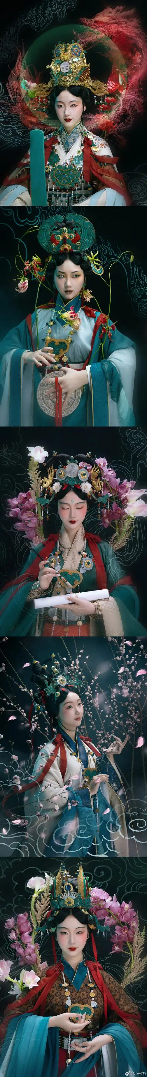 春节##手工##国潮正当红#  头冠服饰均出自@雁鸿aimee  摄影后期:原